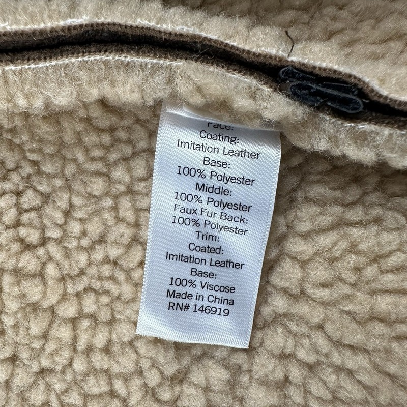 SONOMA Goods For Life Shearling Aviator Bomber Jacket Women's XXL Dark Brown gallery