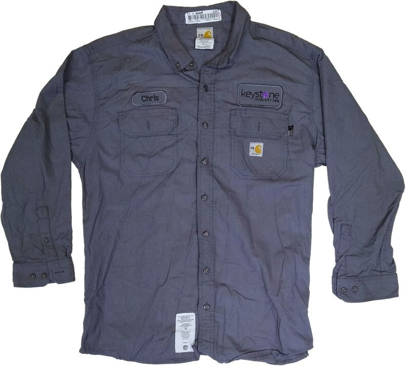 Used Flame Resistant FR Work Shirts Blue, Khaki, Navy Bulwark Carhartt and other gallery