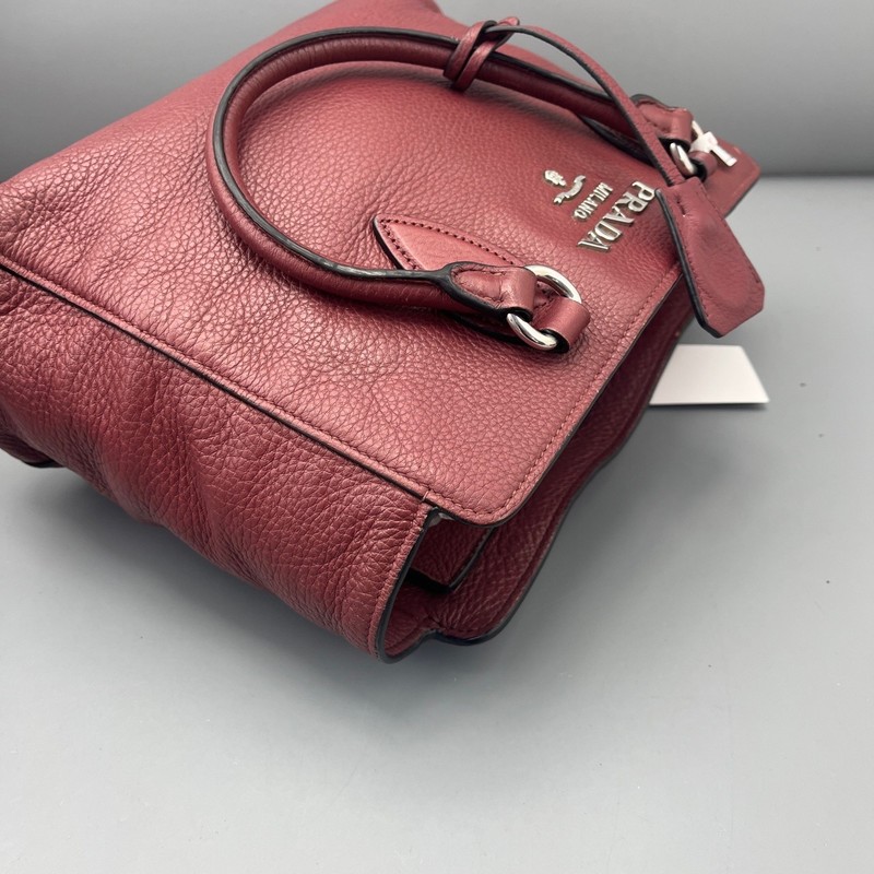 Prada Pre-Owned Authentic Tote Burgundy 28*22*11cm Free Tracked Shipping gallery