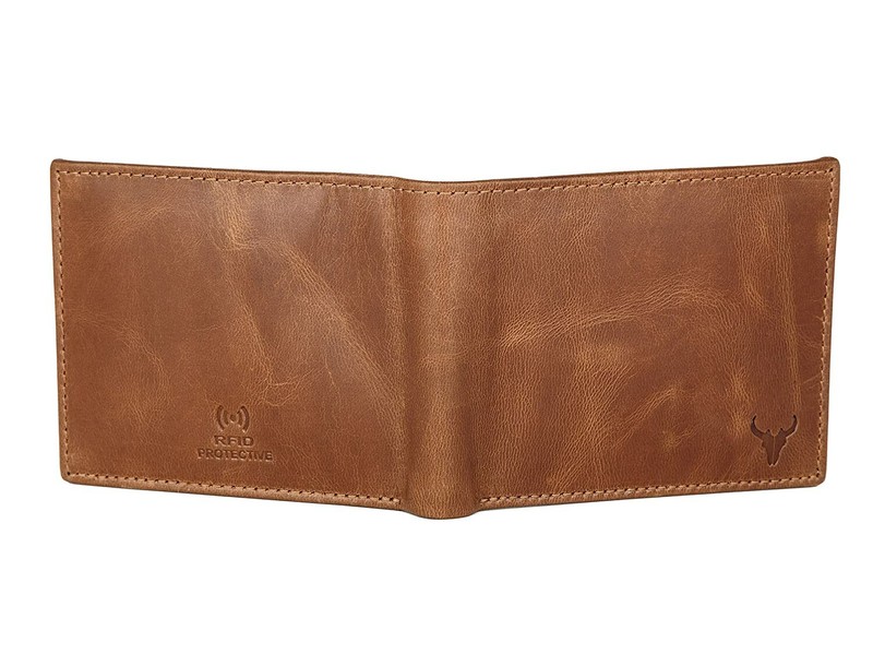 NAPA HIDE Tan Crunch Leather Wallet for Men gallery