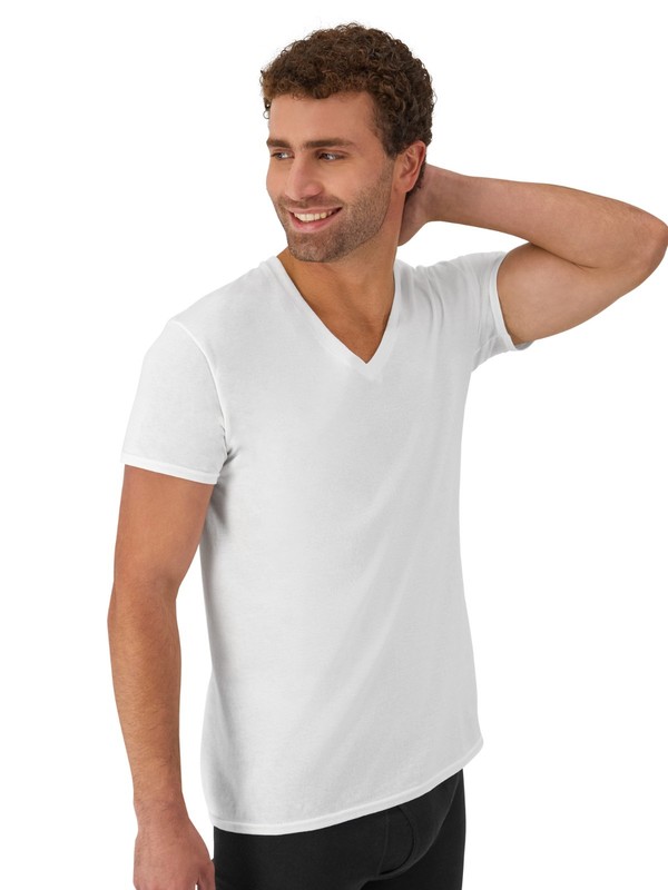 Hanes Men'S Value Pack White V-Neck Undershirts, 10- Pack and 6- Pack gallery