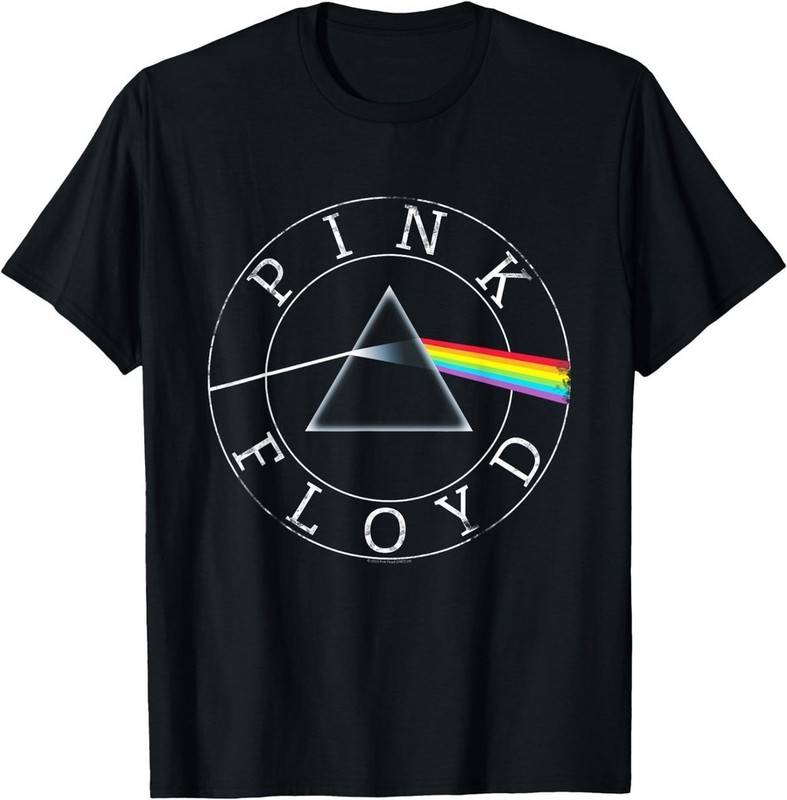 Official Pink Floyd Prism Album Circle Logo Classic Band T-Shirt gallery