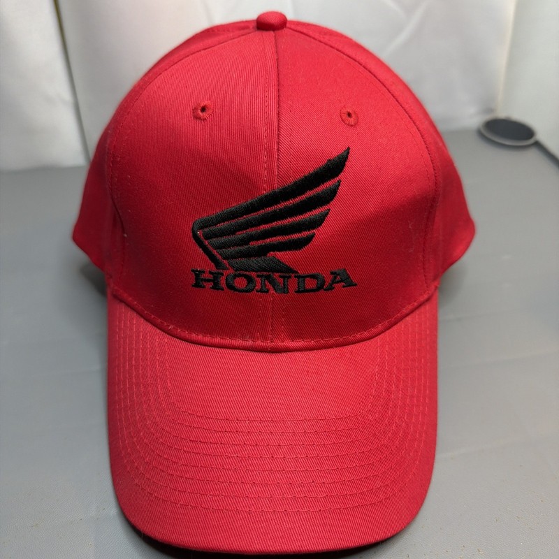 Vintage Red Honda Perfect Size Hat 19-536 Made In Usa ￼