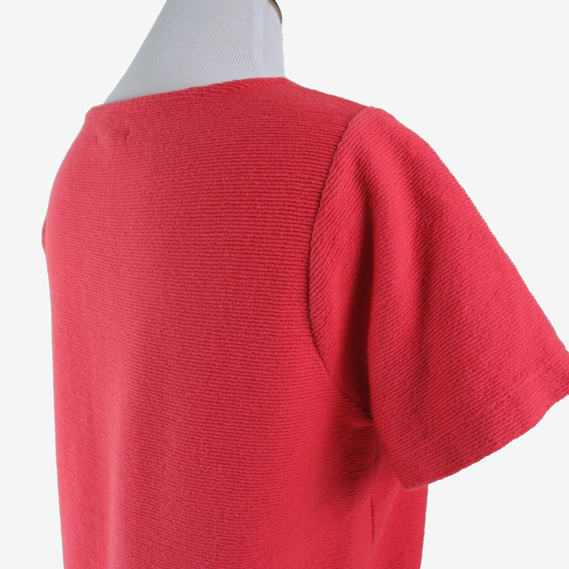 Madewell Size L Ottoman Jacquard Ruched-Front Top Orange gallery