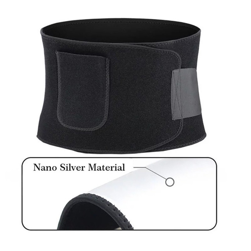 Waist Trimmer Cincher Sweat Belt Men Women Sport Shaper Abdomen w/ Phone Pocket