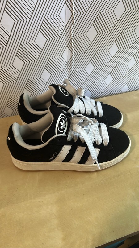 Adidas Campus 00s Core Black White Gum Suede Athletic Sneakers