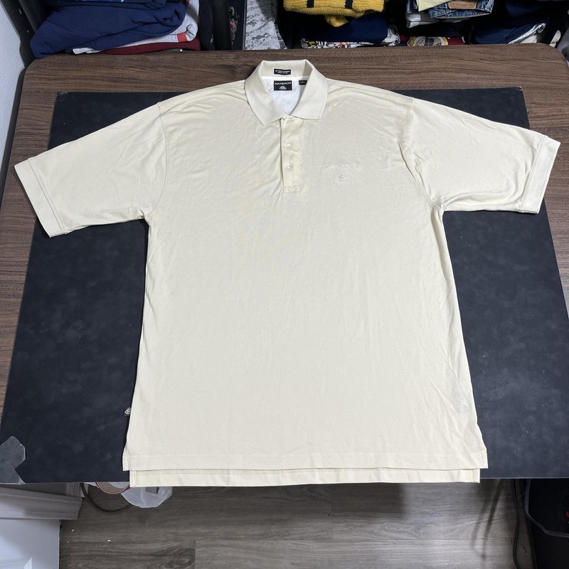Maybach Polo Shirt Mercedes Vintage Double Mercerised Supima Cotton Logo Luxury