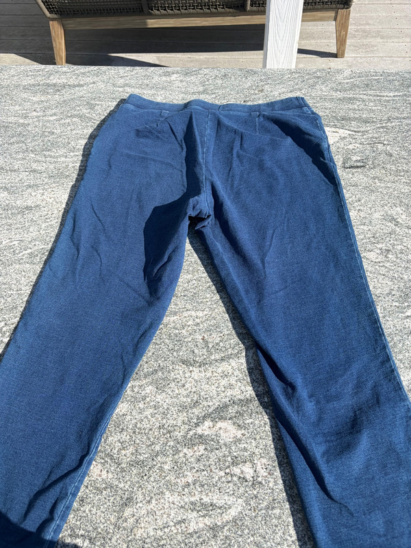 Vintage Blue Cotton Trousers Unisex Ankle Length Casual Wear gallery