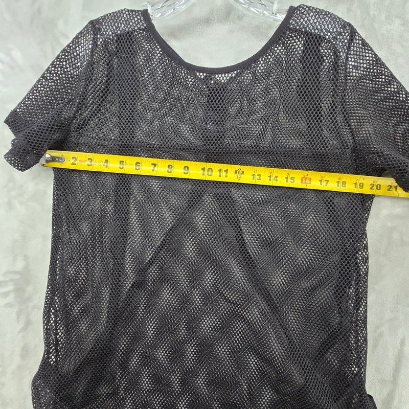 Banned Alternative Womens XL Kameko Oversized Shirt Black Mesh Buckle Strap Goth gallery
