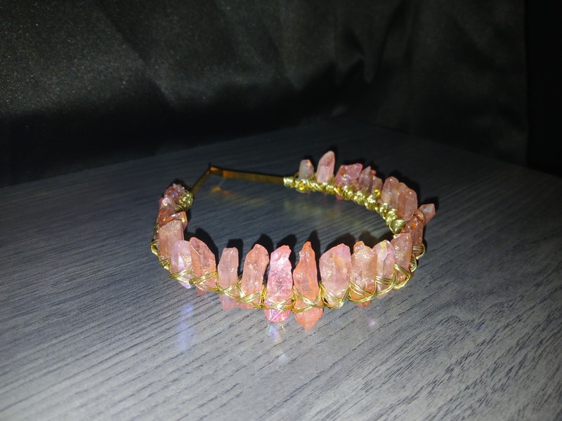 ♡ Pink Crystal Quartz Crown ♡