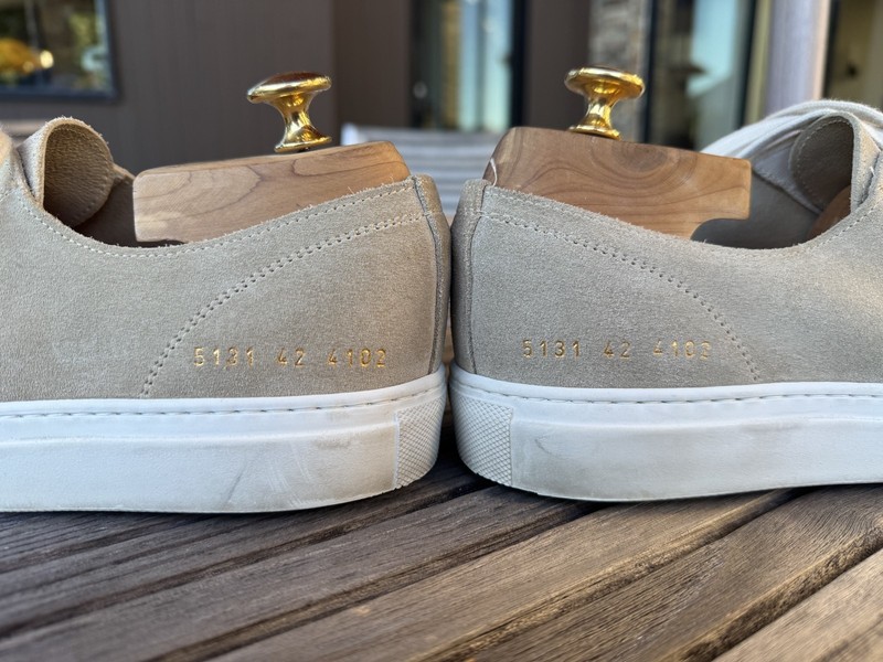 Common Projects Achilles Low Suede Beige Mens Sneakers EU 42 US 9 Made In Italy gallery