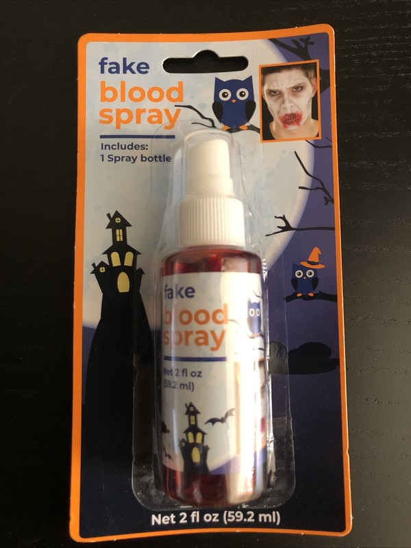 Fake Blood Spray, Halloween Cosmetics – 2 fl oz. Spray Bottle (NEW)