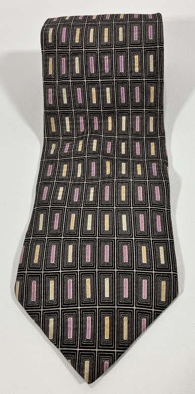 Mens Palatina Spring/Easter Silk Geometric Tie Pastel Bars 56x3 7/8 Inches gallery