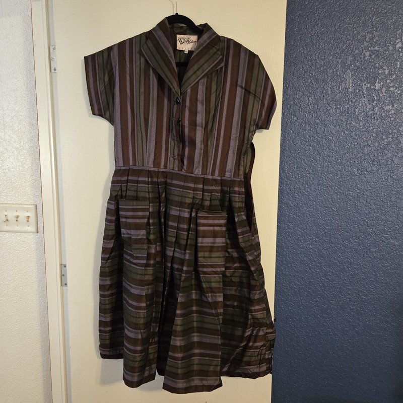 Vivien Of Holloway Purple Taffeta Kitty Dress Size 20