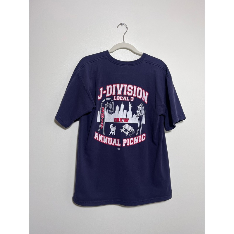Mens Navy Graphic Tee Bayside