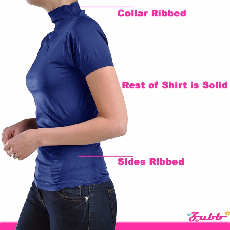Seamless Short Sleeve Mock Neck Turtleneck Shirt XS-M gallery