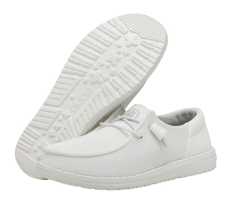 🤍 HEY DUDE shoes wendy funk mono white unisex gallery