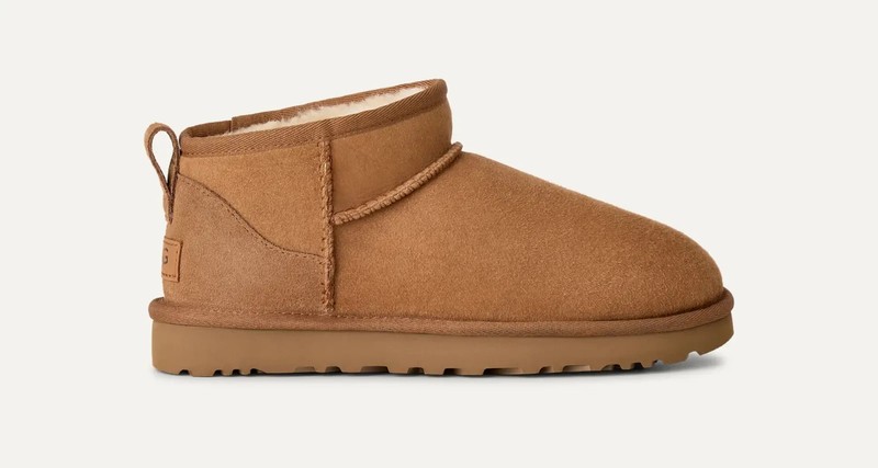 Size 5 – Women’s UGG Classic Ultra Mini Boots Chestnut Shearling FREE SHIP NEW