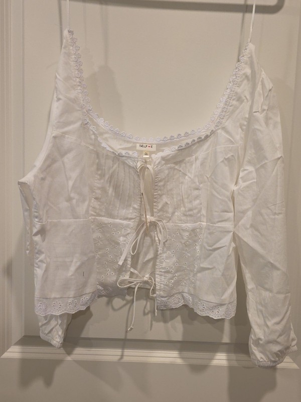 Self E White Cotton Top