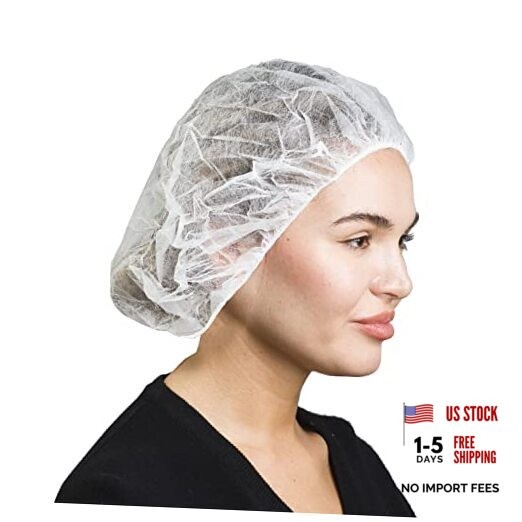 Unisex Polypropylene Bouffant Caps [100 | Medium (21 Inch) White Bag of 100
