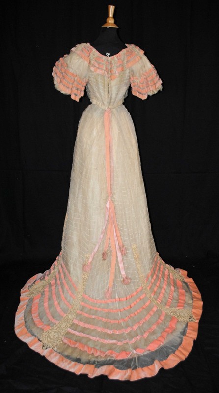VICTORIAN BRIDESMAID TRAINED GOWN, CIRCA 1903 gallery