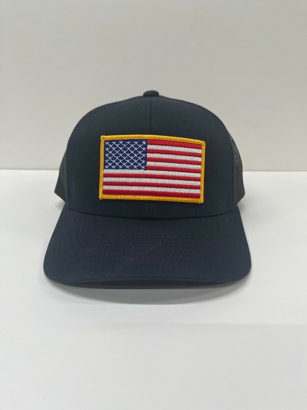 American Flag 6 Panel Adjustable Snapback Trucker Mesh Hat Pacific Headwear 104C gallery