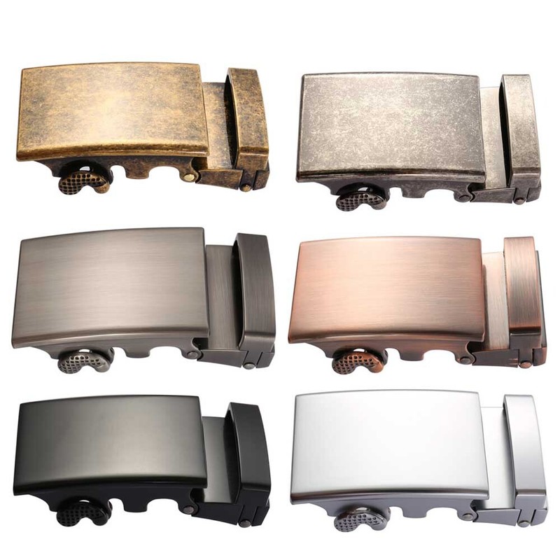 Classic Men’s Automatic Slide Buckle Replacement Rectangle Ratchet Belt Buckle