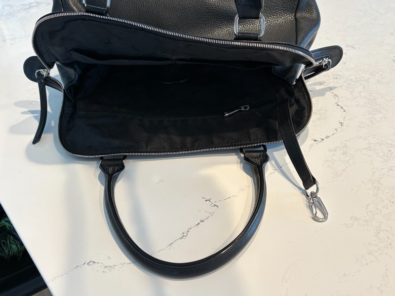 Longchamp Black Leather Handbag NWOT gallery
