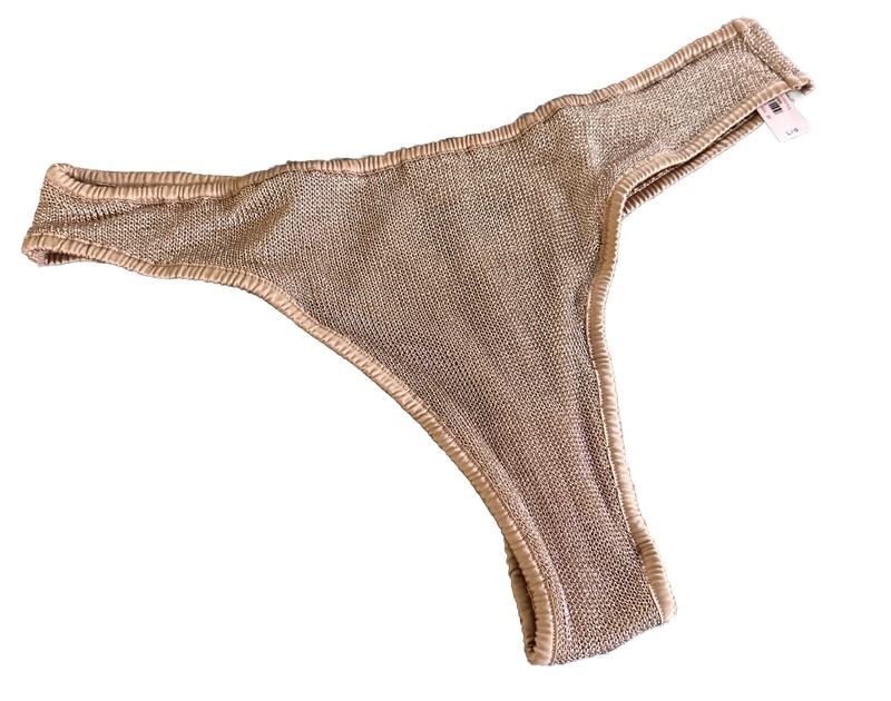 Victoria’s Secret Thong With Metallic Fiber Panty Large NWT