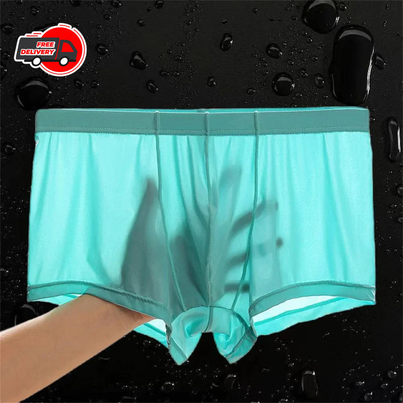 Ultra Thin Ice Silk Boxers Underwear Men Semi-transparent Seamless Sexy Male... gallery