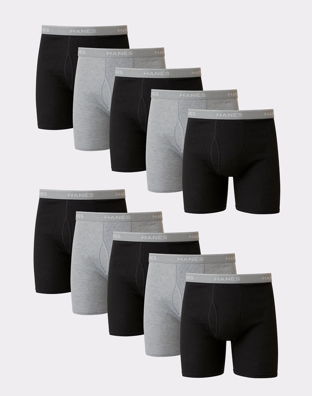 Hanes Boxer Briefs 10-Pack Men's Tagless Comfort Flex Waistband Soft Tag Free gallery