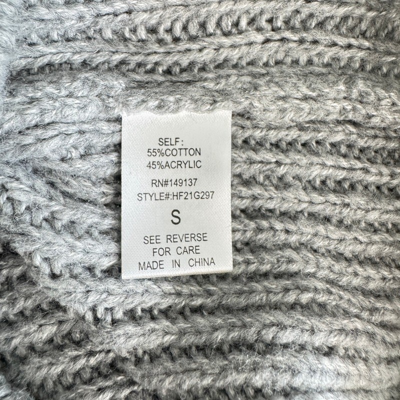 MAVERICK THE COLLECTION Sweater Cropped Size S Off Shoulder Ribbed Knit Cropped gallery