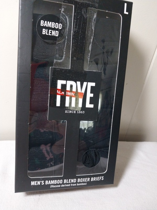 FRYE Boxer Briefs Large Mens 4 Pack Bamboo Blend Ultrasoft Black