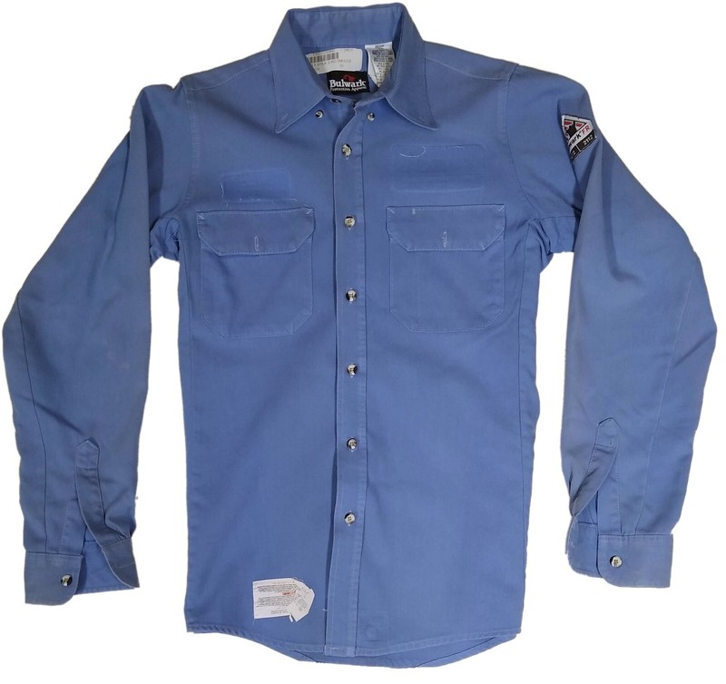 Used Flame Resistant FR Work Shirts Blue, Khaki, Navy Bulwark Carhartt and other gallery