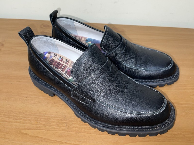 Above The Ground Black Sleeper Penny Loafers Men’s Sz 13 Light Worn gallery