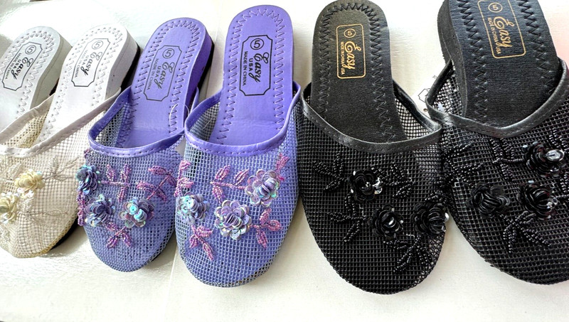 Chinese Mesh Slippers Sandals Fits Women Teens Girls Various Colors Sizes gallery