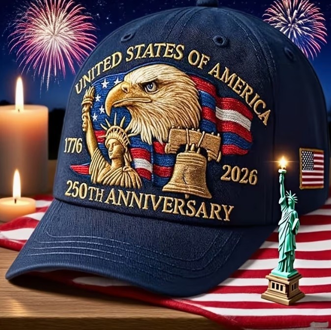 American 250 Anniversary Hat- United States Independence day 1776-2026.