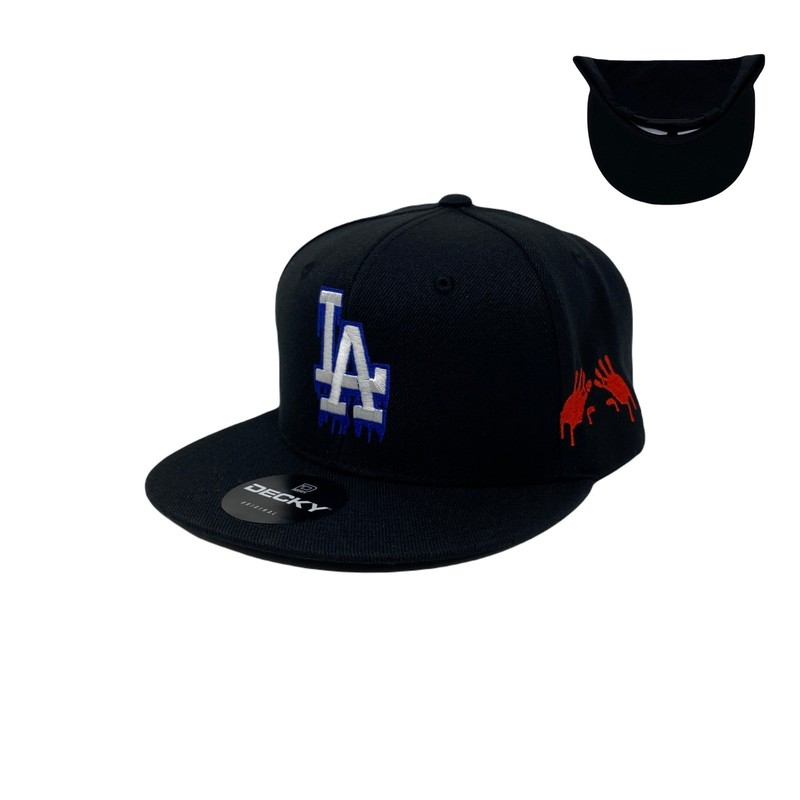 Los Angeles LA Drip (Wht/Bl/Red) Bloody Hands Snapback Hat