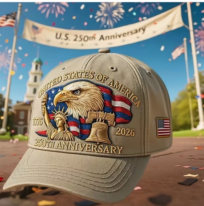 American 250 Anniversary Hat- United States Independence day 1776-2026. gallery