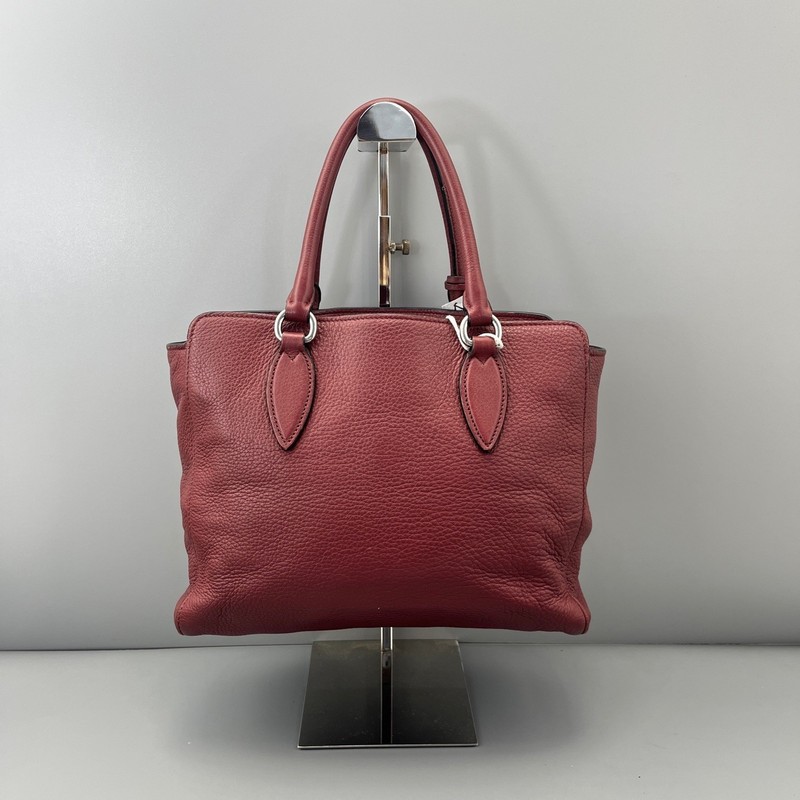 Prada Pre-Owned Authentic Tote Burgundy 28*22*11cm Free Tracked Shipping gallery