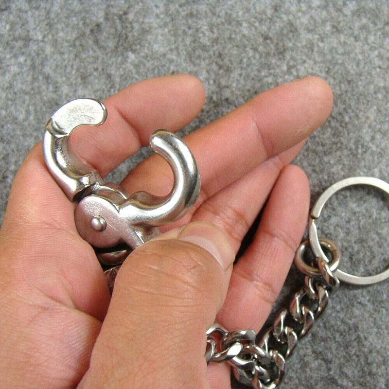 Stainless Steel Keychains Lobster Clasps Fob Key Chain Ring Holder Wallet Chain gallery