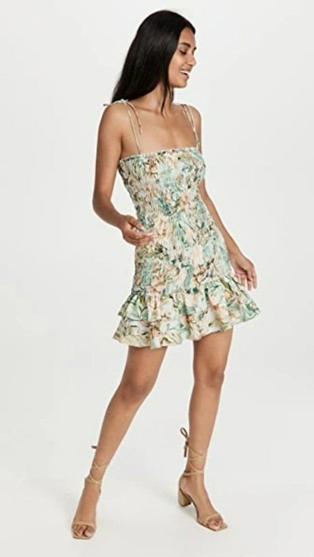 Significant Other Margot Smocked Pastel Floral Mini Dress Coquette Girl Feminine gallery