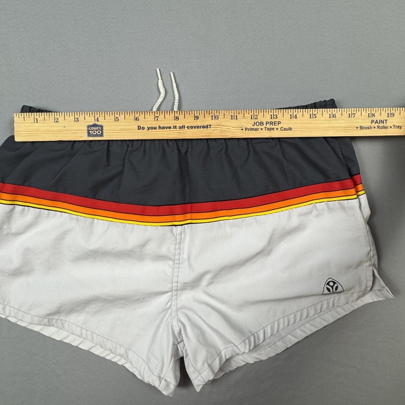 RARE Vintage Mega Sport 70’s 80’s Men Large Swim Trunks Shorts Colorblock Retro gallery