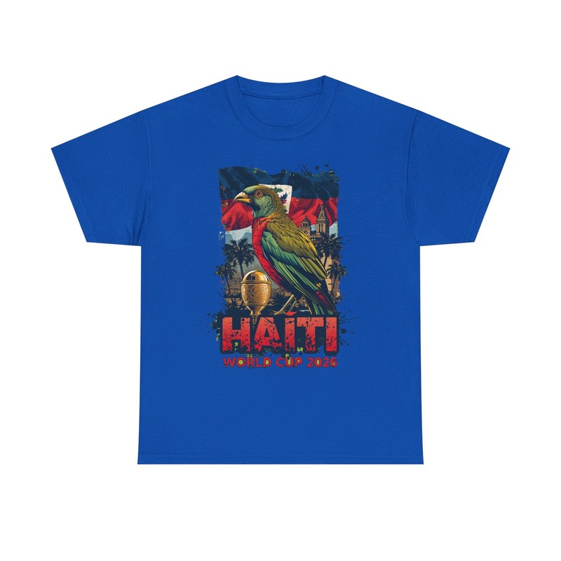 Haiti Parrot World Cup 2026 Tee | Haitian Flag, Tropical Trophy