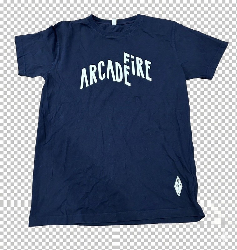 Arcade Fire Concert Tour Shirt Medium M Navy Blue Indie Rock Music Graphic Tee