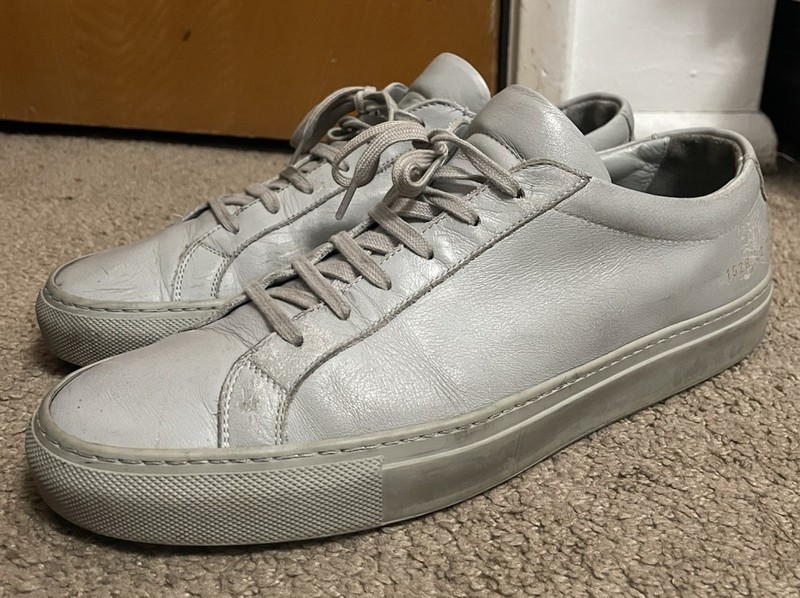 Common Projects Original Achilles Low Sneakers Gray Men’s Size 42 US 9 Grey Worn
