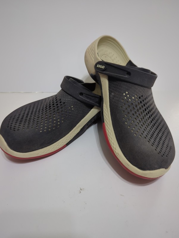 Crocs LITERIDE 360 Clogs Unisex Black Red Cream US Men’s 10 Women’s 12