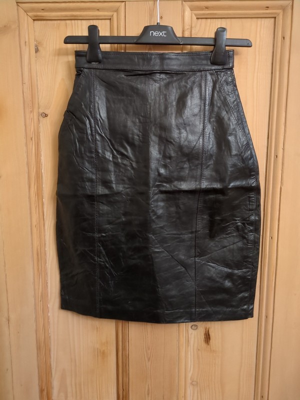 BS USA Leather Skirt 3/4 Mini 24 Inch Waist Length 21.5 Inch gallery