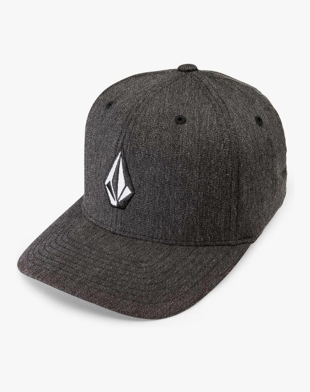 Volcom Flexfit Dri-fit Full Stone Dark Heather 3D Logo Hat Cap New! L/XL gallery