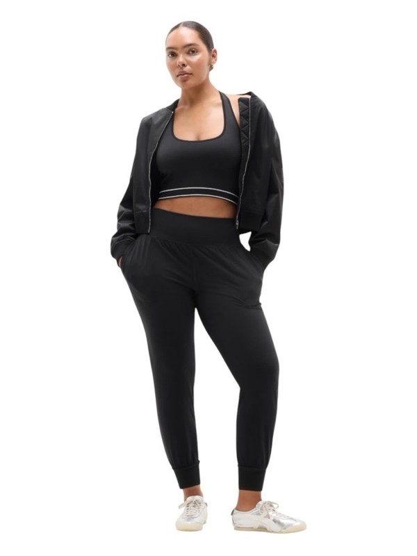 Athleta Salutation High Rise Jogger Black Powervita Women’s Small